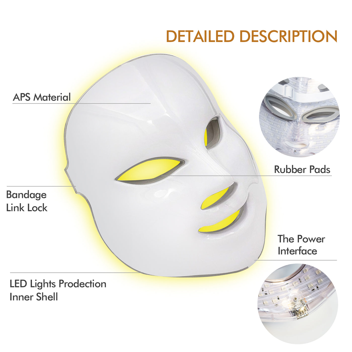 7 Colors LED Face Mask