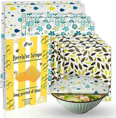 Reusable Beeswax Wrap for food Assorted 10 Pack
