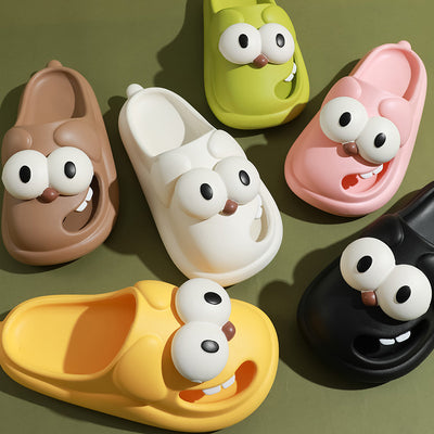 Big Eye Dog House Slippers Non-Slip Soft Cute Cartoon Cloud Slides Sandals Shower Beach Summer Shoes For Women Gadgets