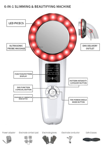 6-in-1 Ultrasonic Slimming Device