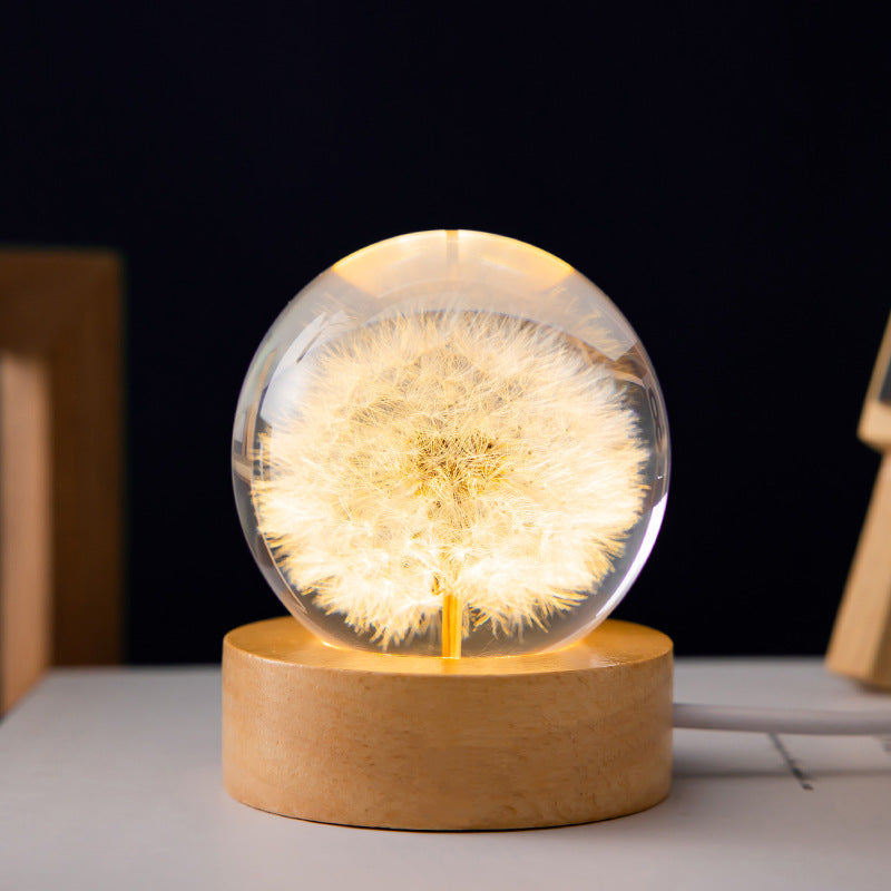 3D Dandelion Crystal Ball