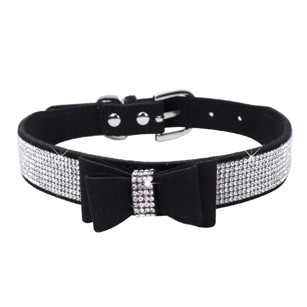 Rhinestone Bowknot Pet Collar