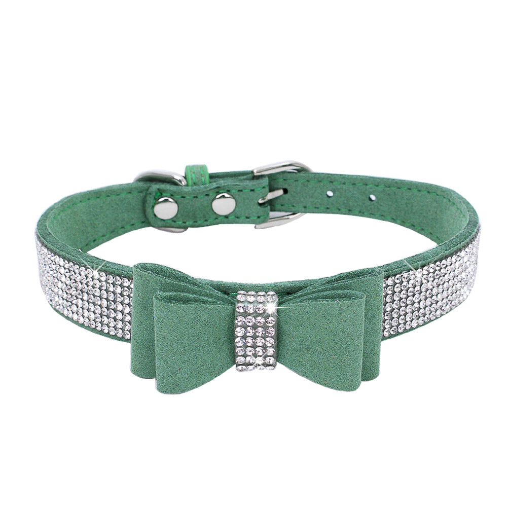 Rhinestone Bowknot Pet Collar