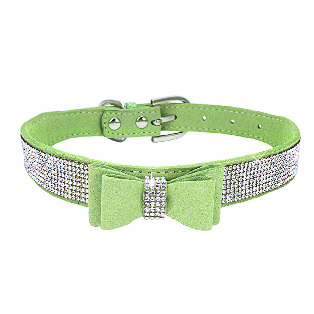 Rhinestone Bowknot Pet Collar