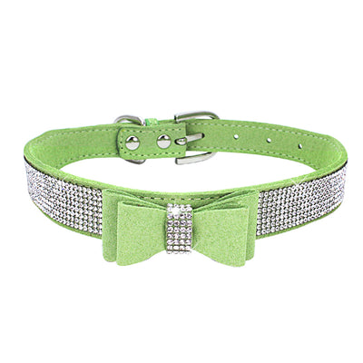 Rhinestone Bowknot Pet Collar