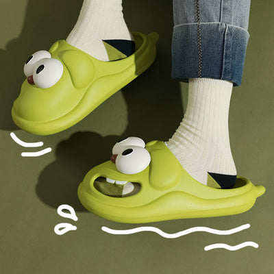 Big Eye Dog House Slippers Non-Slip Soft Cute Cartoon Cloud Slides Sandals Shower Beach Summer Shoes For Women Gadgets