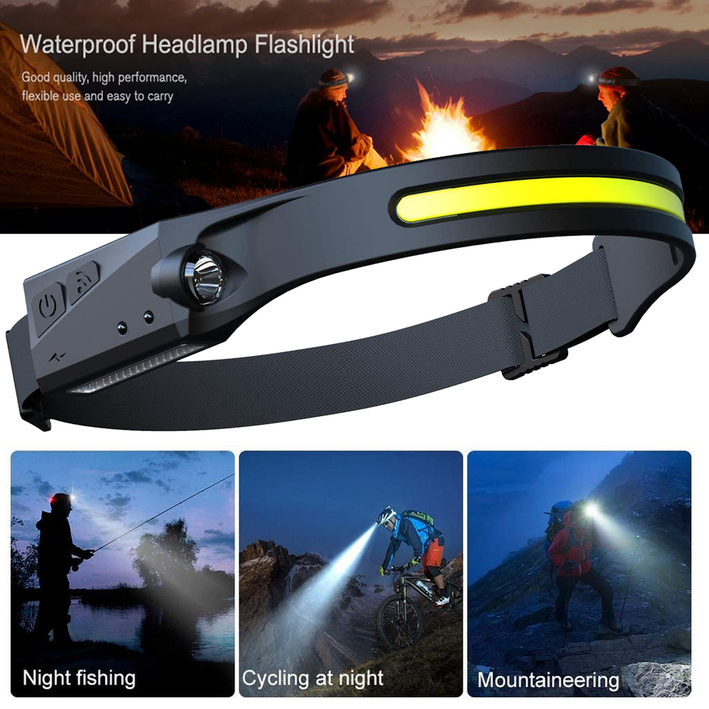 LED Induction Camping Headlight