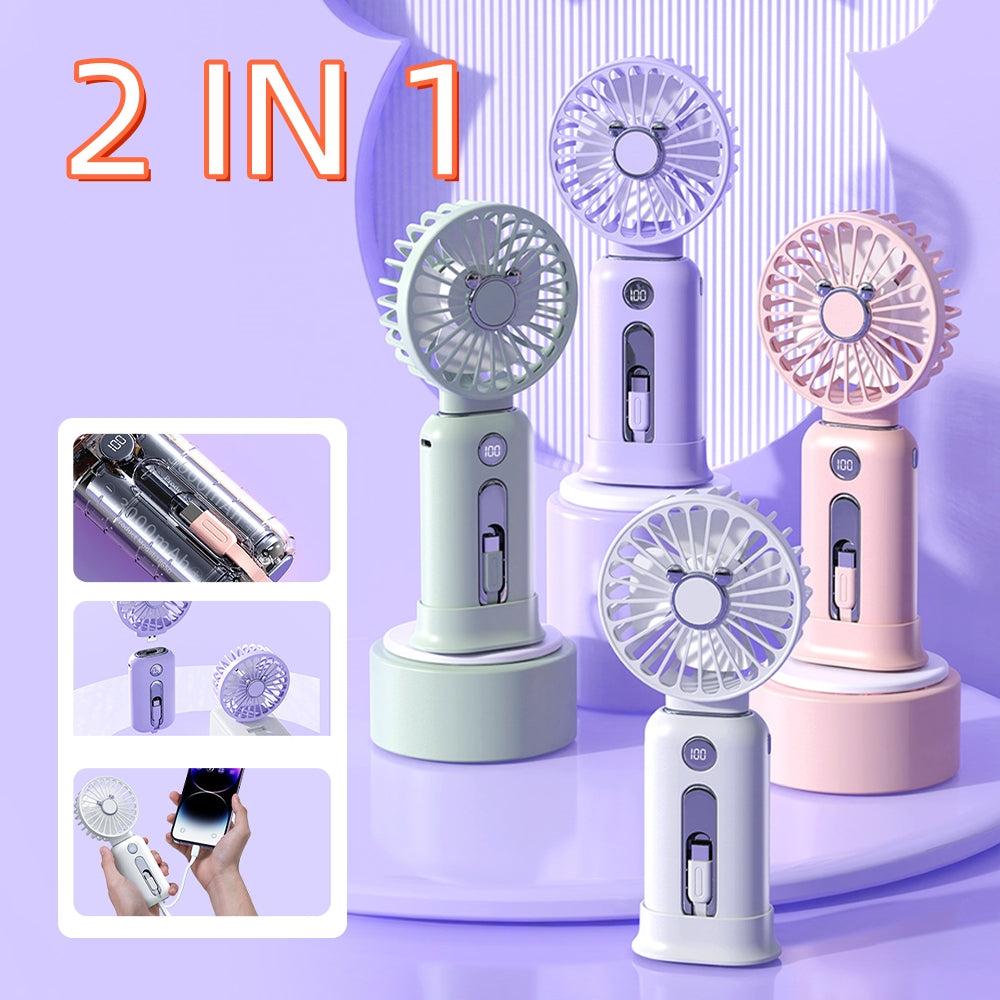 2-in-1 Handheld Small Fan