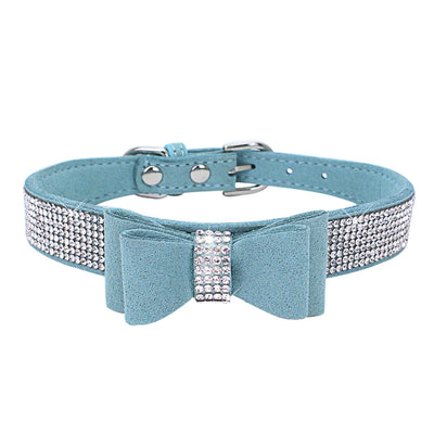 Rhinestone Bowknot Pet Collar