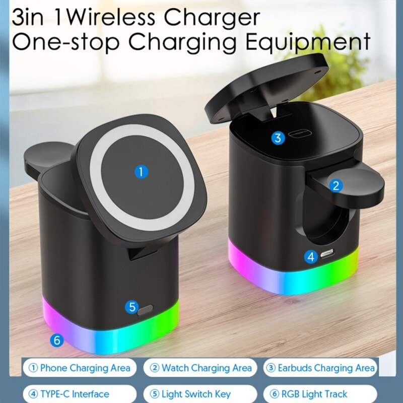 3 In 1 Magnetic Cube Charger