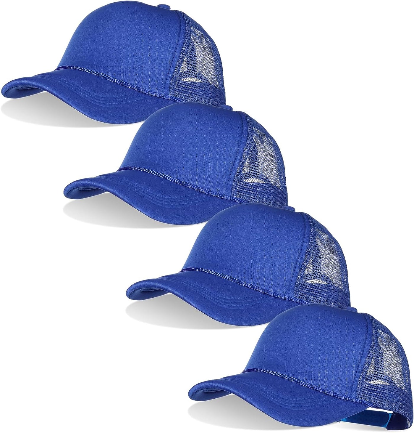 4 Pcs Foam Trucker Hat Summer Mesh Cap with Adjustable