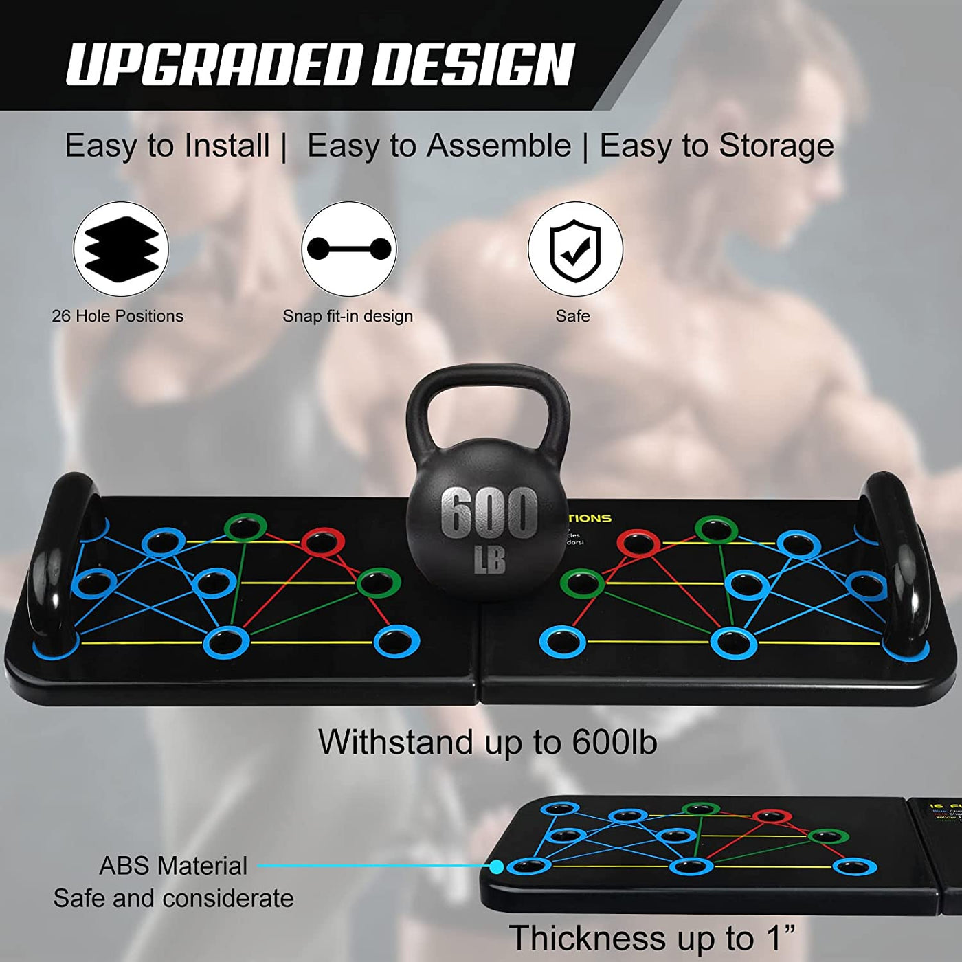 Upgraded Push up Board,  22 in 1 Home Workout Equipment