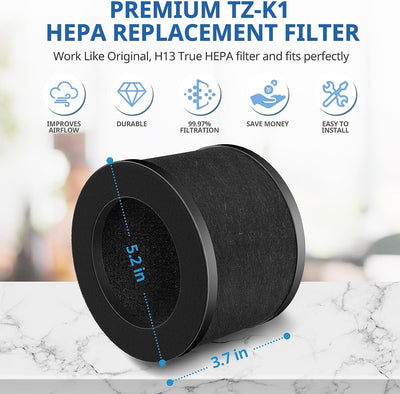 2 Pack TZ-K1 Replacement Filter Compatible