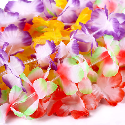 60PCS Hawaiian Luau Leis Party Decorations Supplies