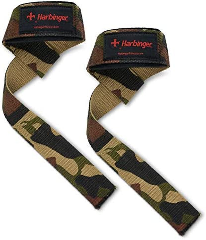 Harbinger Padded Cotton Lifting Straps with Neotek Cushioned Wrist (Pair)