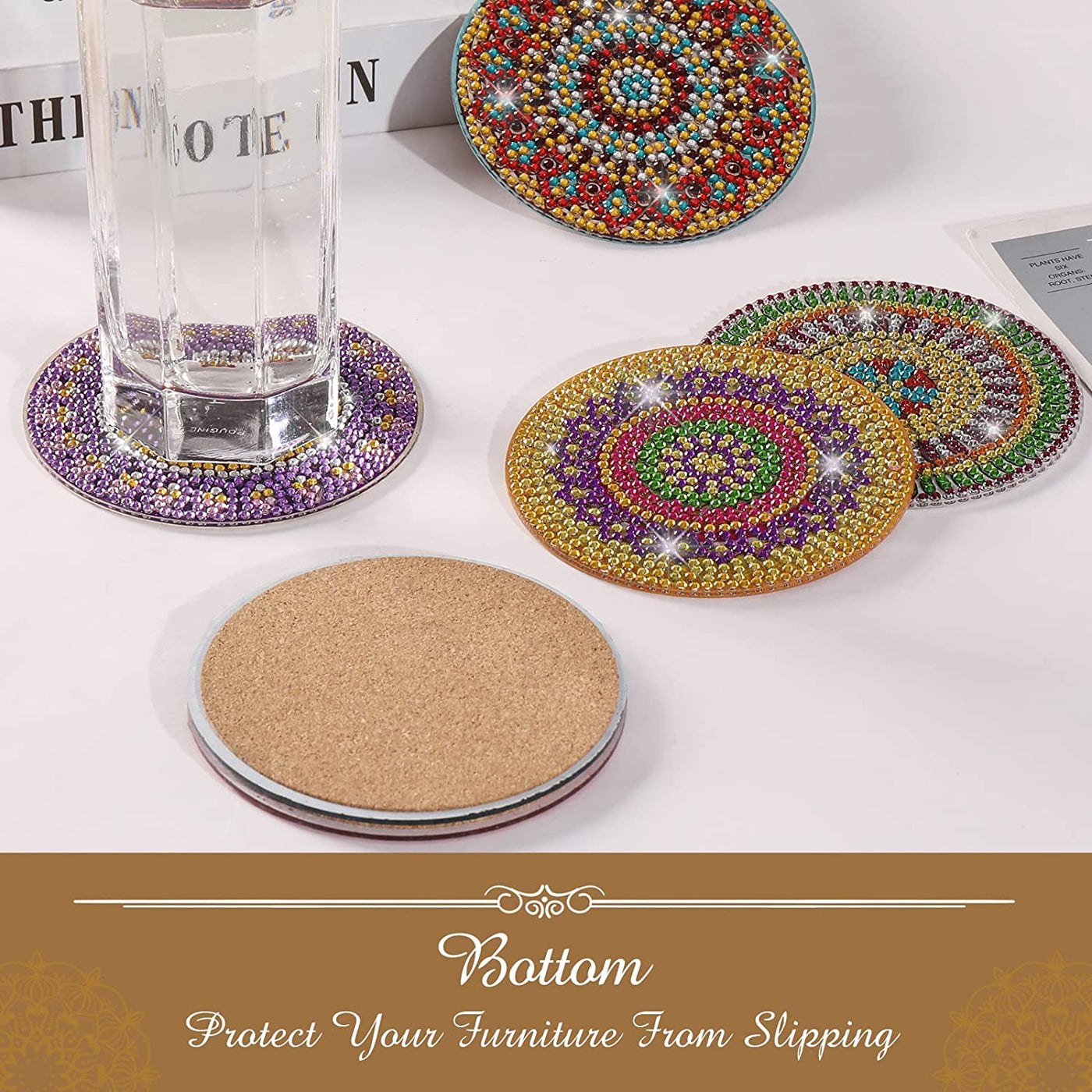 Diamond Art Kits 6 Pcs Diamond Painting Coasters