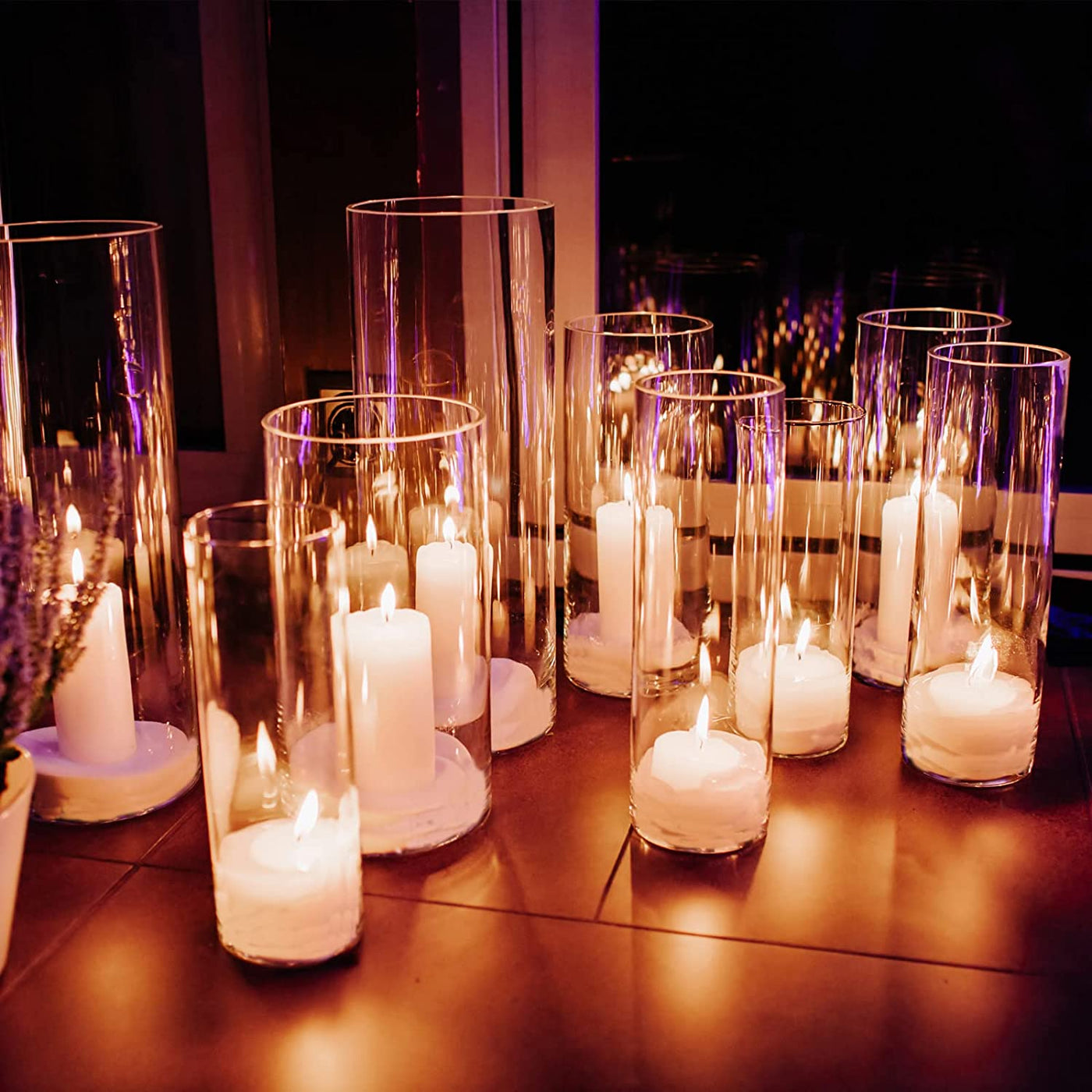 Hurricane Candle Holders for Pillar Votives Floating Candles