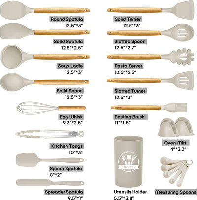 Silicone Cooking Utensils Kitchen Utensil Set