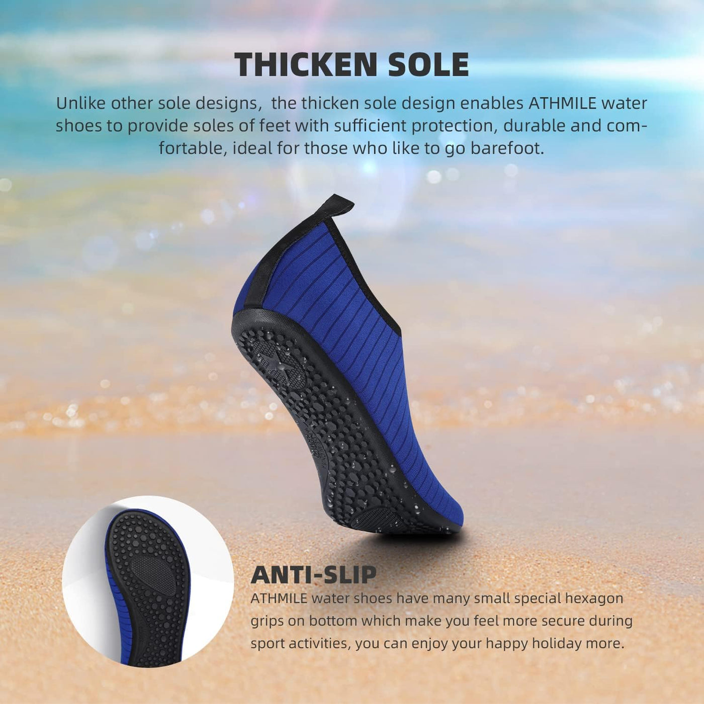 Water Socks for Women Men Aqua Swim Shoes Beach River Pool