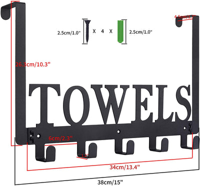 Over the Door Hooks, Towel Holder for Bathroom