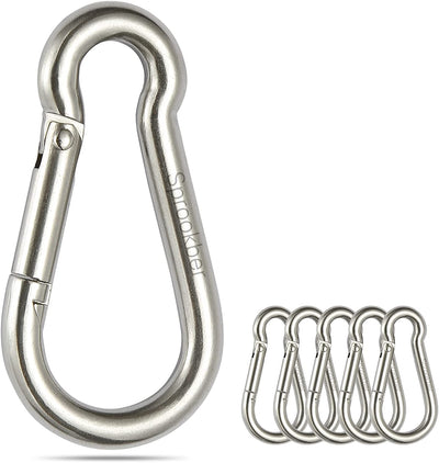 Sprookber Stainless Steel Spring Snap Hook Carabiner