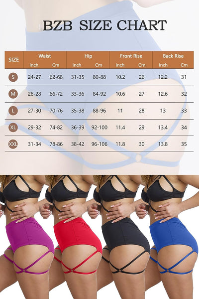 Women'S Booty Shorts with Garters High Waisted Workout Pole Dance