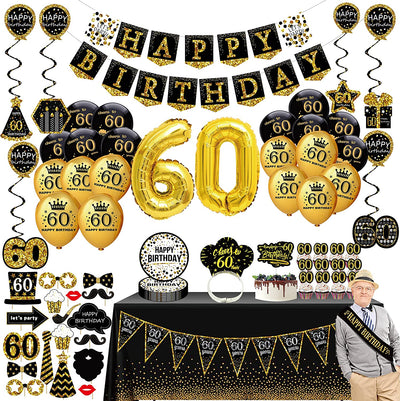 60Th Birthday Decorations for Men Women