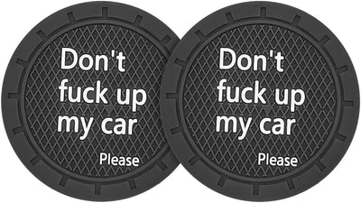 2 Pack Car Cup Holder Coasters, 2.75 Inch Non-Slip PVC