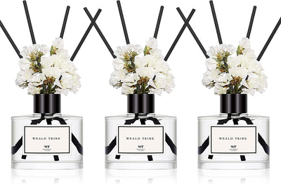 Flower Reed Diffuser Set of 3(Bamboo, Sage & Sea Salt