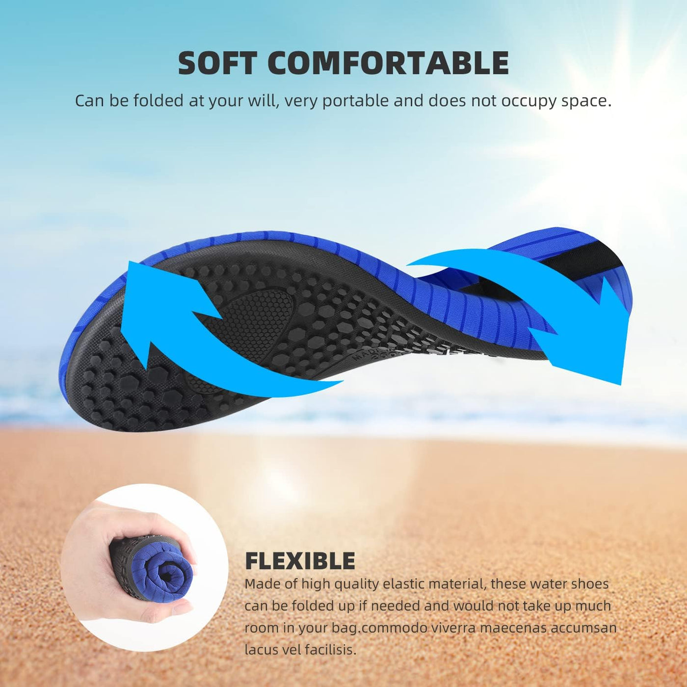 Water Socks for Women Men Aqua Swim Shoes Beach River Pool