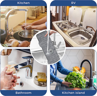 Kitchen Sink Faucet Splash Guard Silicone Sink