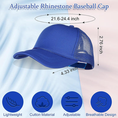 4 Pcs Foam Trucker Hat Summer Mesh Cap with Adjustable