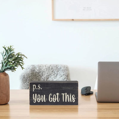 Motivational Home Office Desk Black Decor