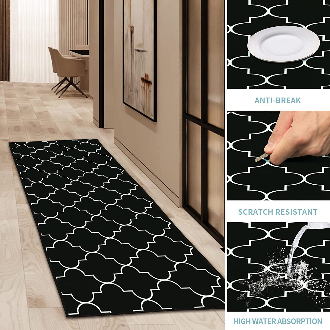 Kitchen Rugs Kitchen Mat Set of 2 Kitchen Rug Non-Slip Kitchen