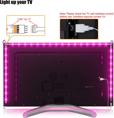 Tv Led Backlight, Pre-Cut 6.56Ft Led Strip Light