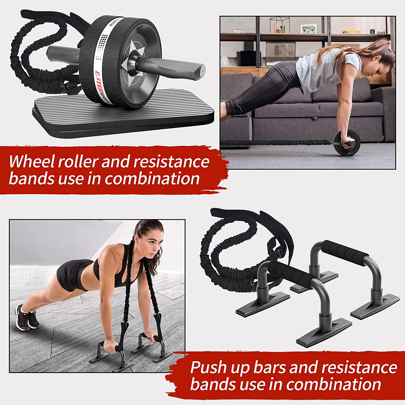 Ab Rollers Wheel Kit, Exercise Wheel Core Strength Training
