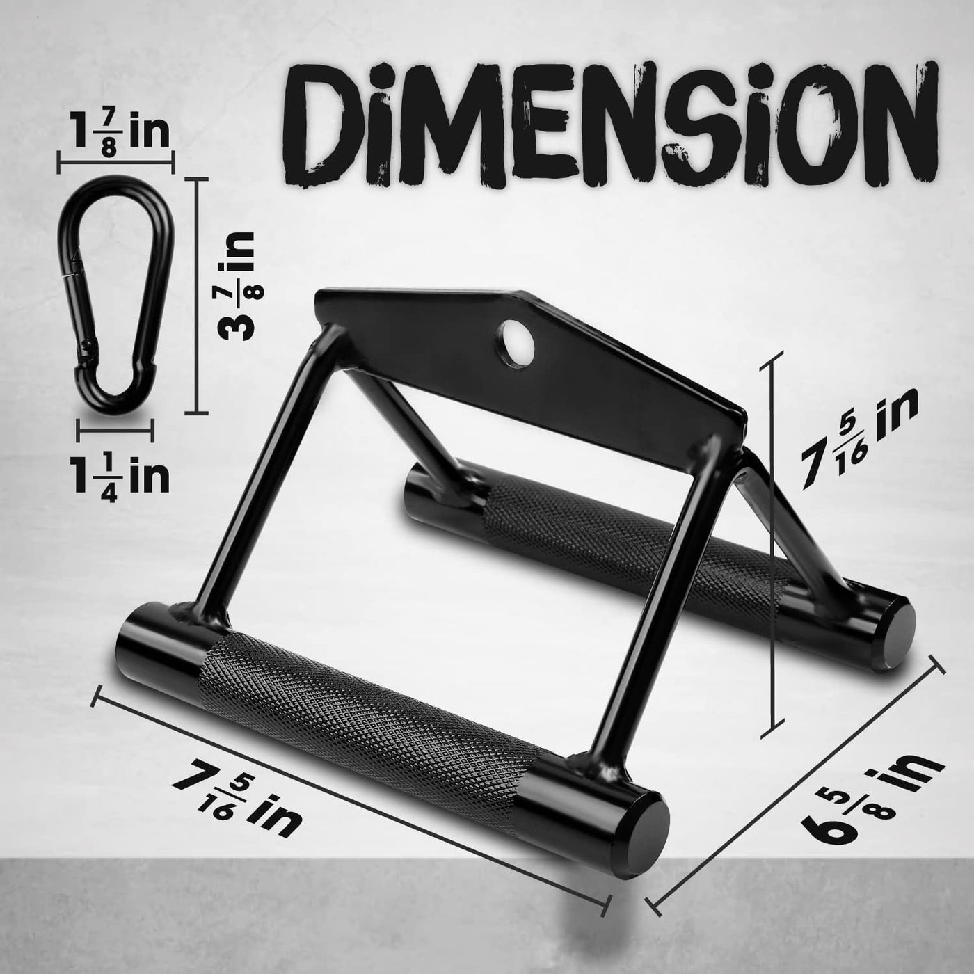 Double D Row Handle Cable Attachment for Weight Workout