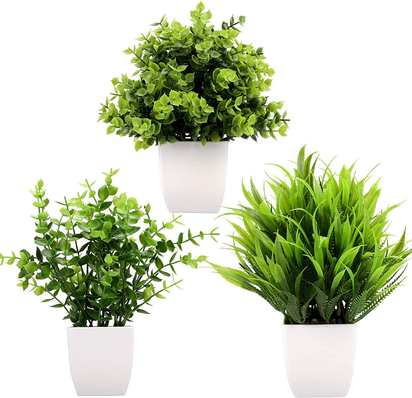 3Pack Mini Fake Plants in Pots