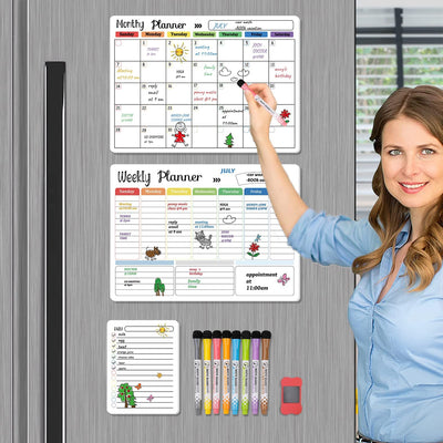 Magnetic Dry Erase Calendar Whiteboard Set