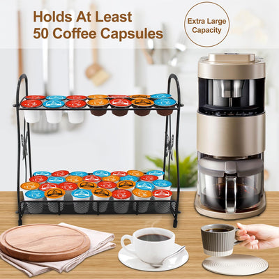 Large Capacity Coffee Pod Holder Cup Storage Organizer and Coffee