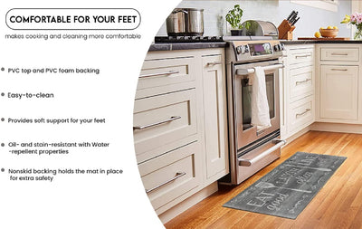 Kitchen Mat Cushioned anti Fatigue Floor Mat,19.6"X55"