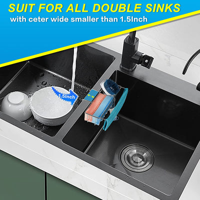 3-IN-1 Sponge Holder for Kitchen Sink, Stainless Steel