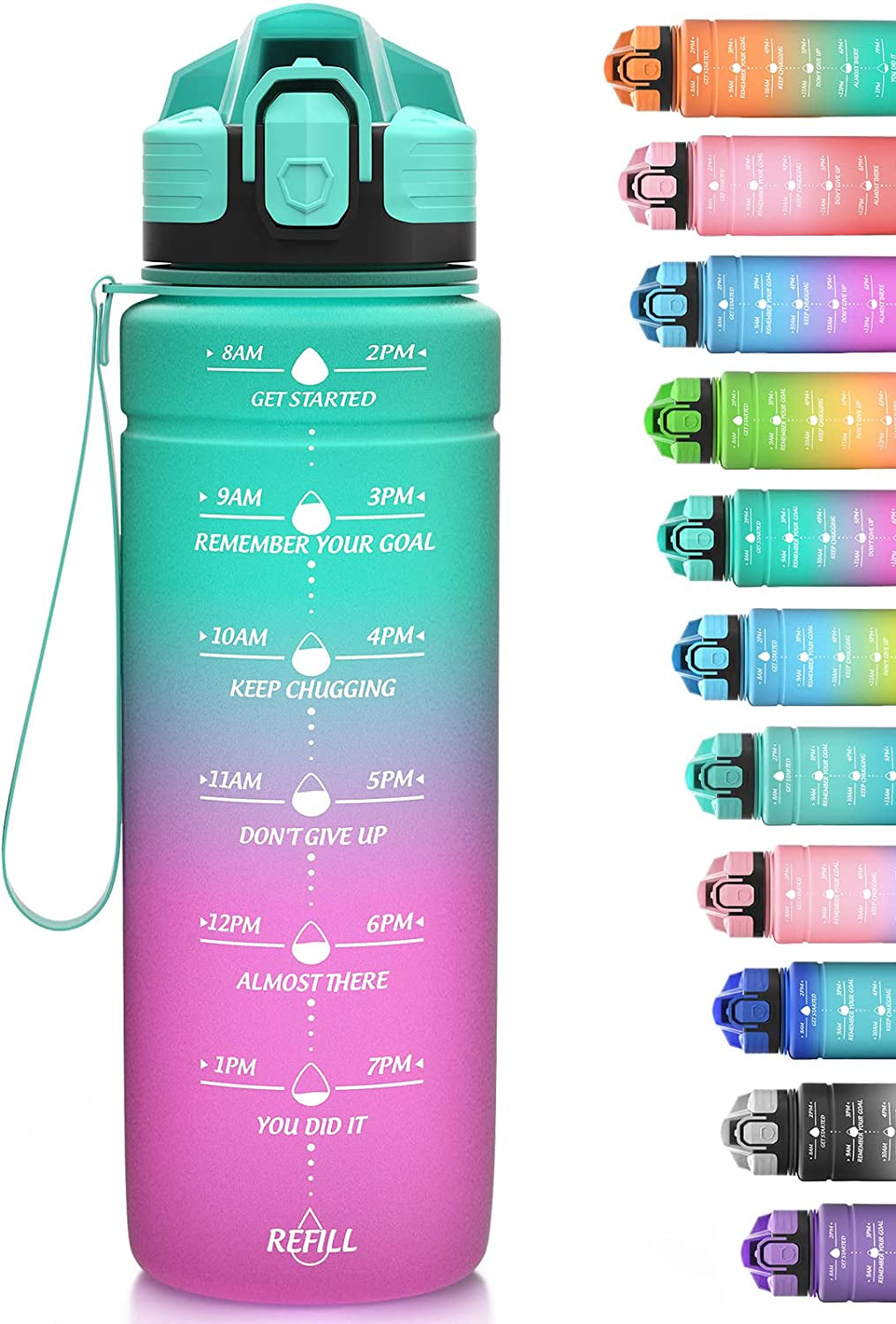 17Oz 24Oz 32Oz Water Bottles, Motivational Water Bottle