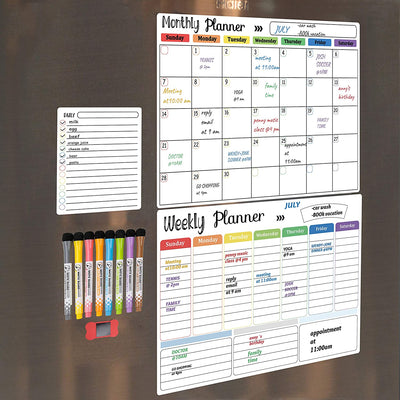 Magnetic Dry Erase Calendar Whiteboard Set