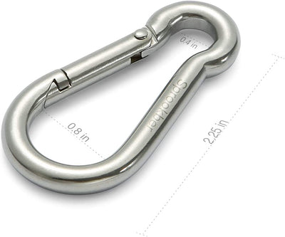 Sprookber Stainless Steel Spring Snap Hook Carabiner