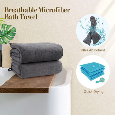 Microfiber Bath Towel Set Pack of 2(27’’ X 54’’)