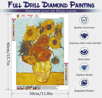 Diamond Painting Kits for Adults, 6 Pack Van Gogh Starry