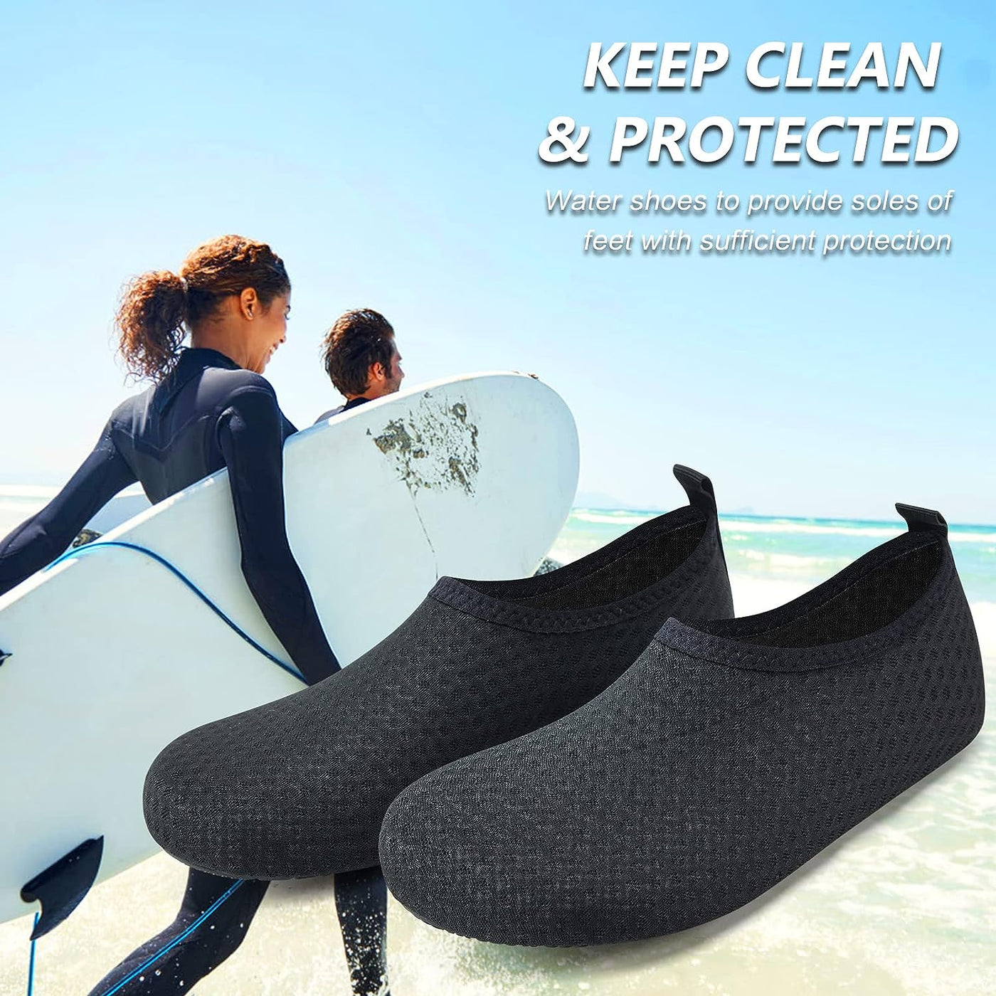 Water Shoes for Women Men Barefoot Quick-Dry Aqua Socks