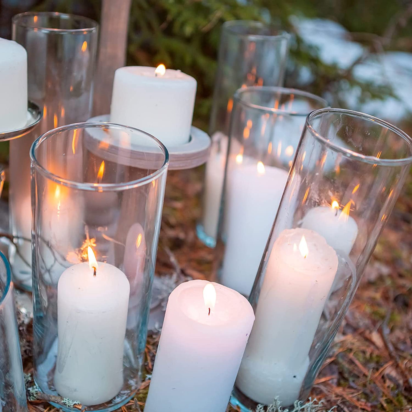 Hurricane Candle Holders for Pillar Votives Floating Candles