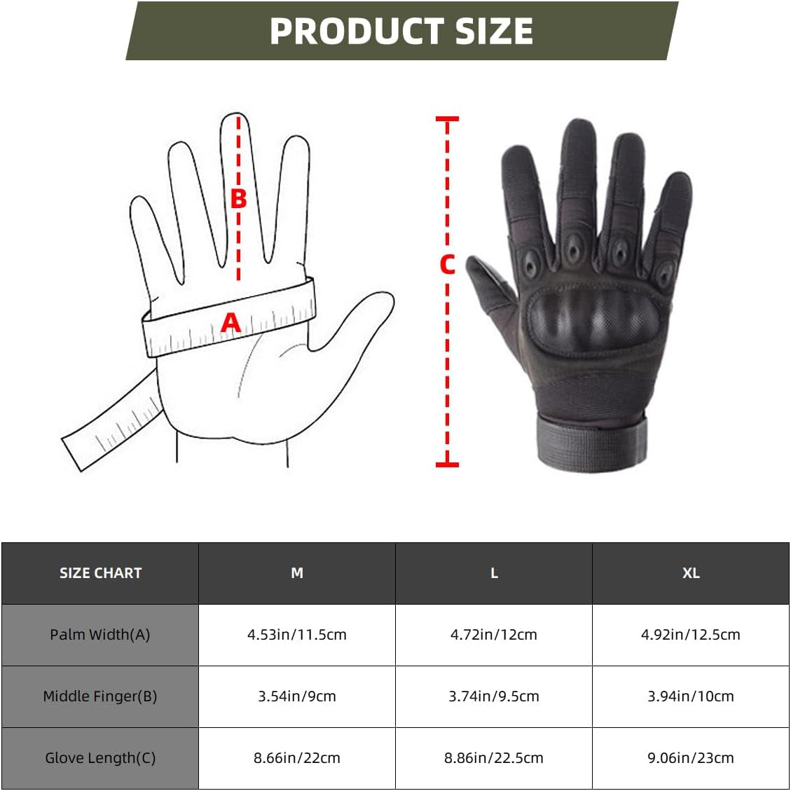 Tactical Gloves for Men,Hard Shell Knuckle Protection Gloves